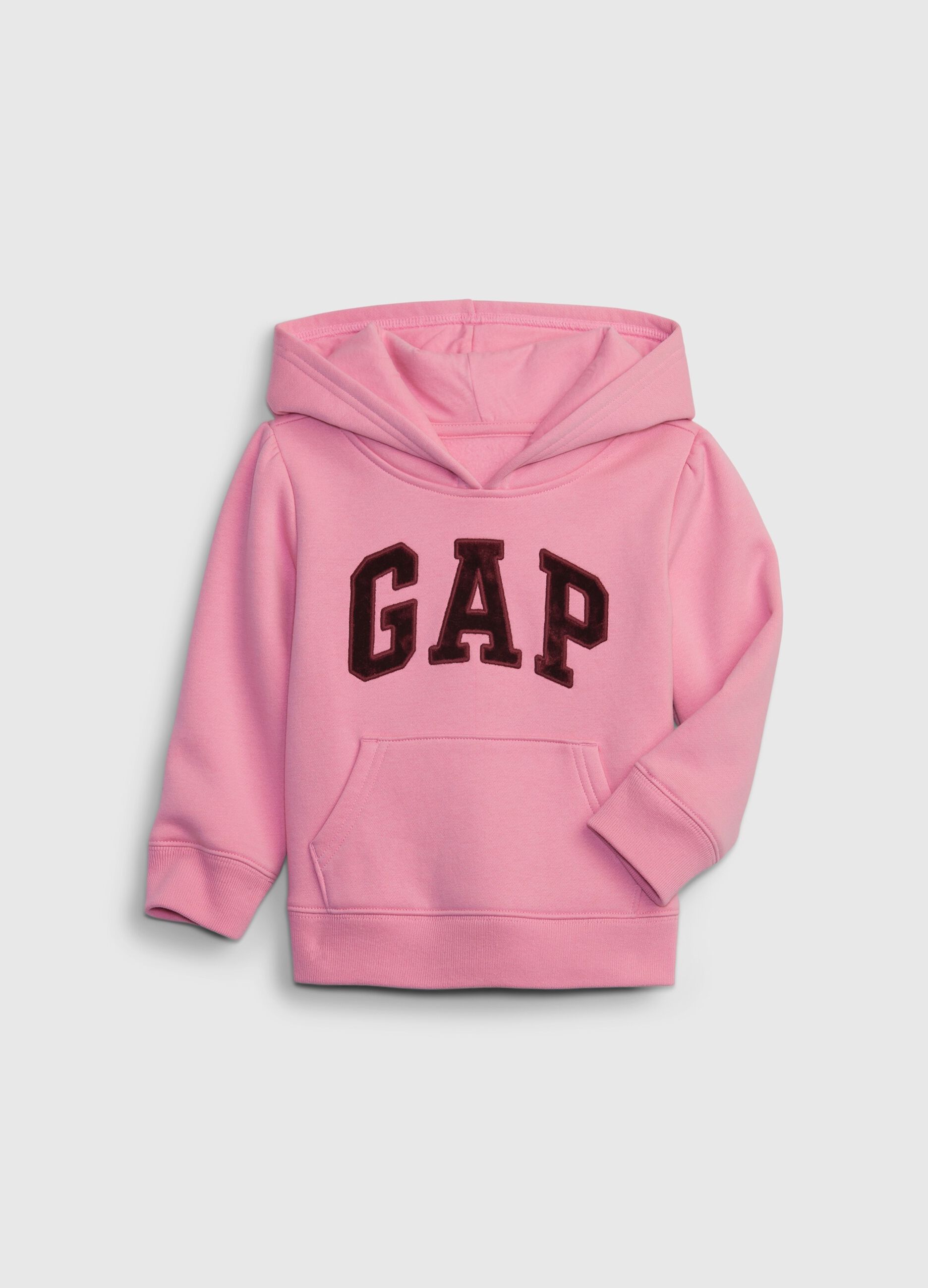 Sweatshirt with hood and logo print