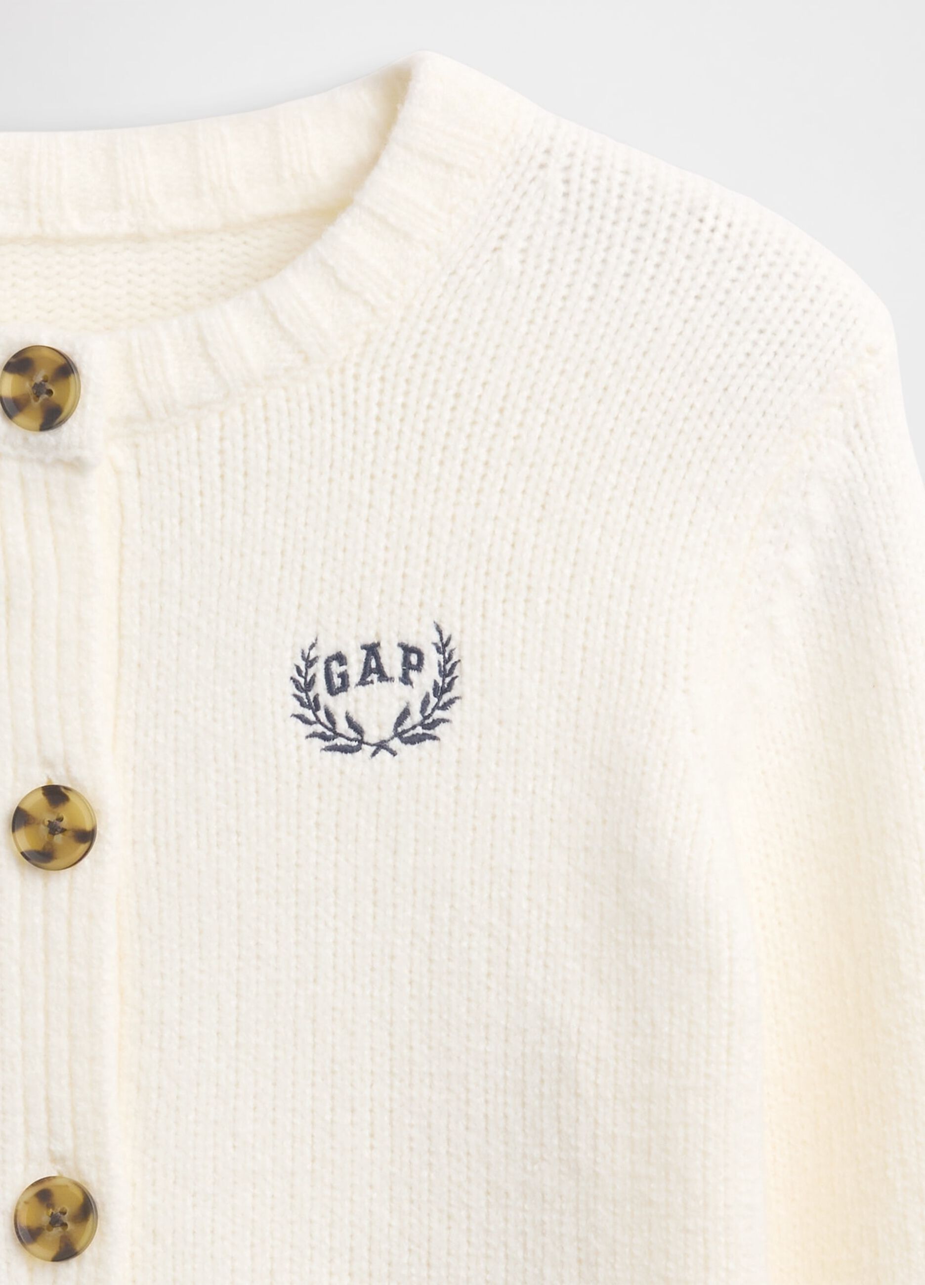 Cardigan bianco in misto cotone_4