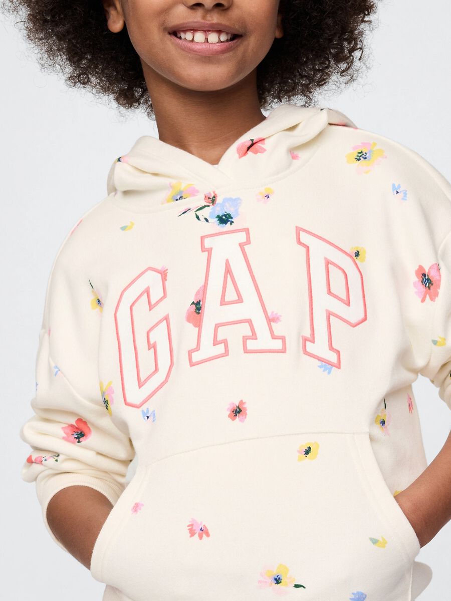 Felpa con cappuccio GAP Kids floreale Bambina_3