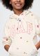 White sweatshirt with hood, flowers print and logo embroidery_3