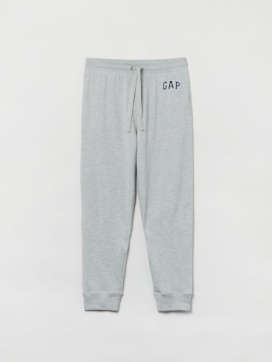 Fleece joggers with logo embroidery Man_0
