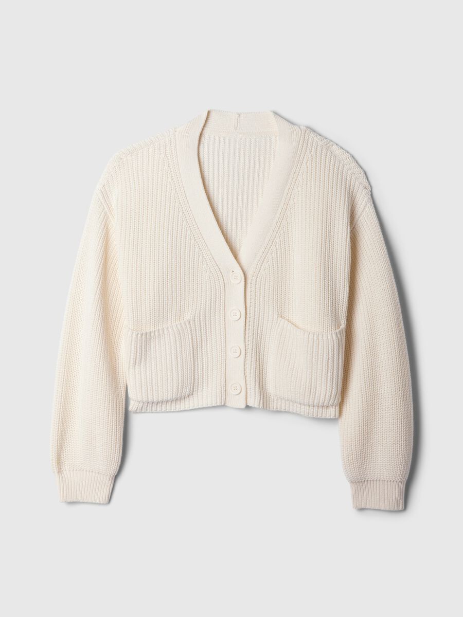 Cardigan crop a coste inglesi Bambina_3