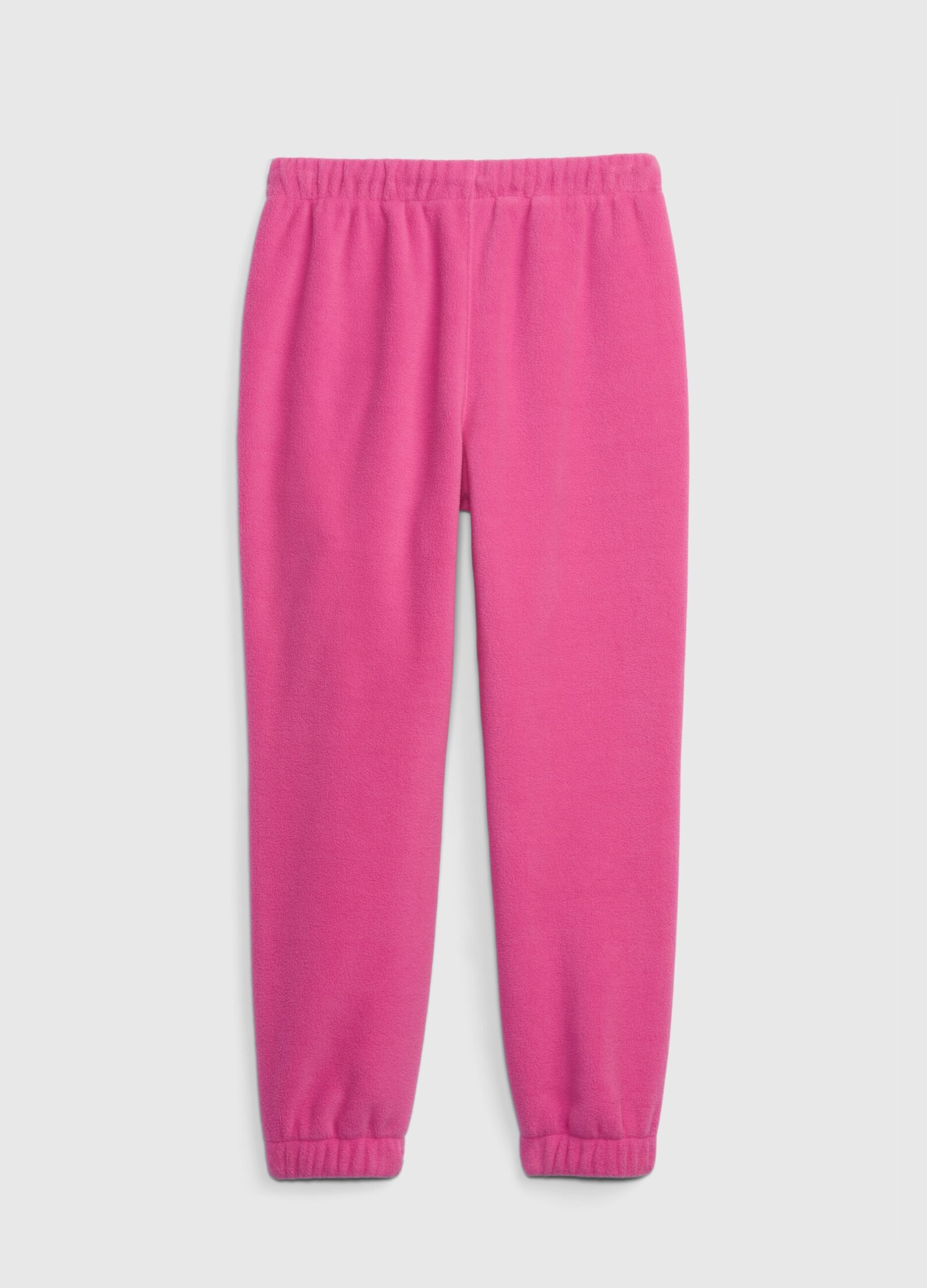 Joggers in pile tinta unita