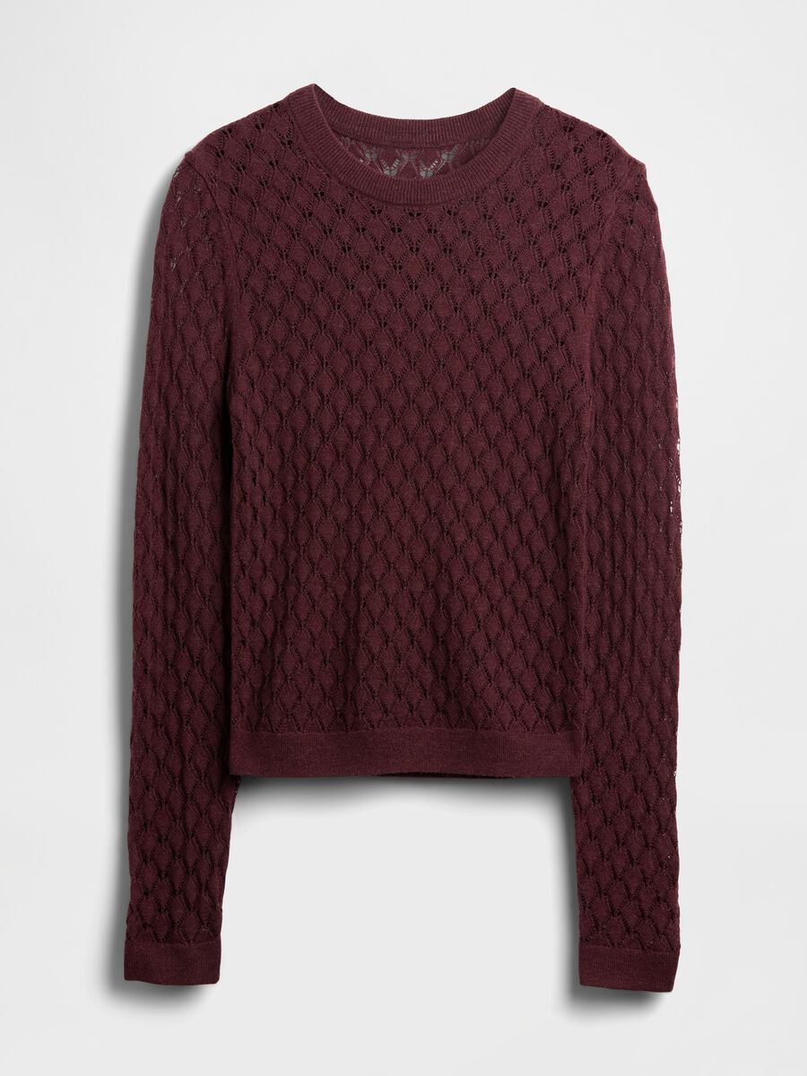 Purple Textured Sweater Woman_3