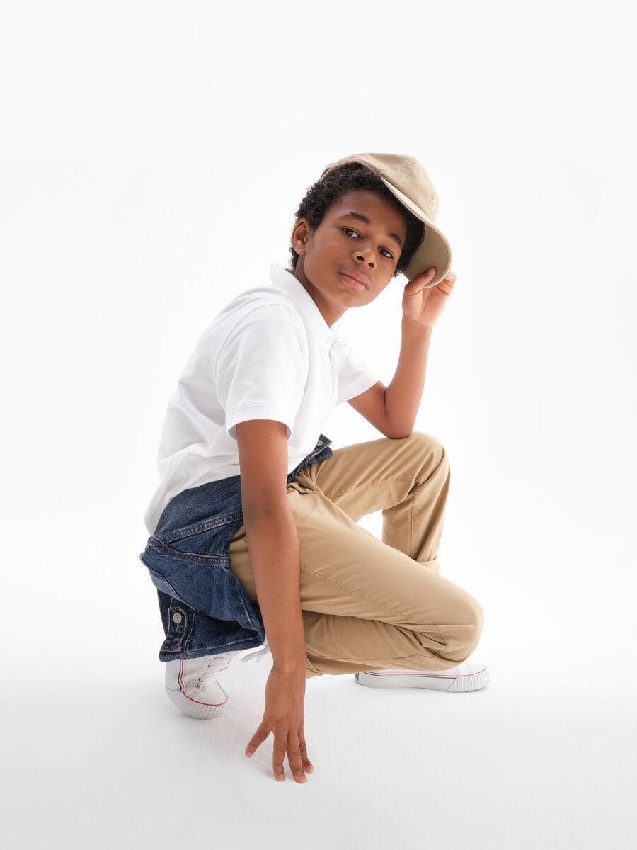 Pantaloni chino in cotone stretch Bambino_1