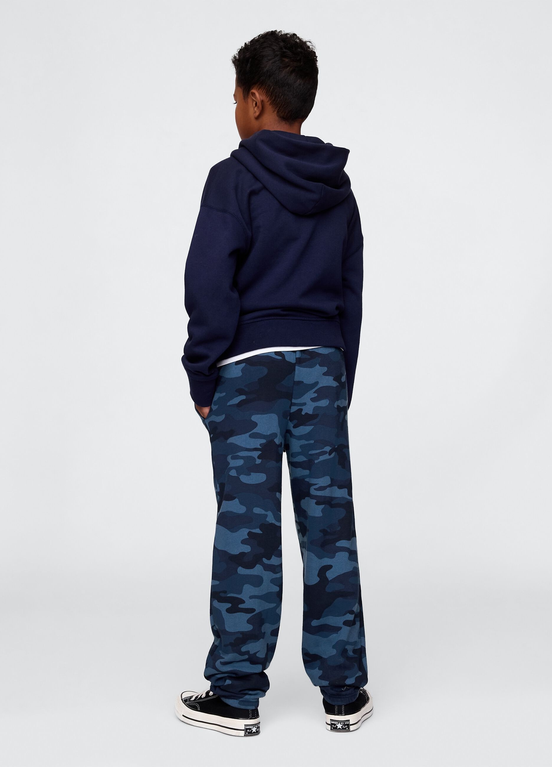 Pantaloni camouflage in misto cotone multicolor slim fit