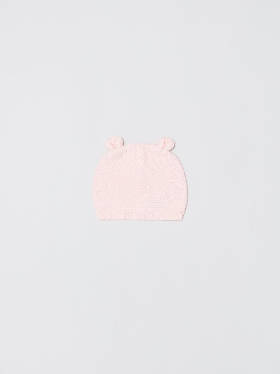 Knitted hat with ears Newborn Boy_0