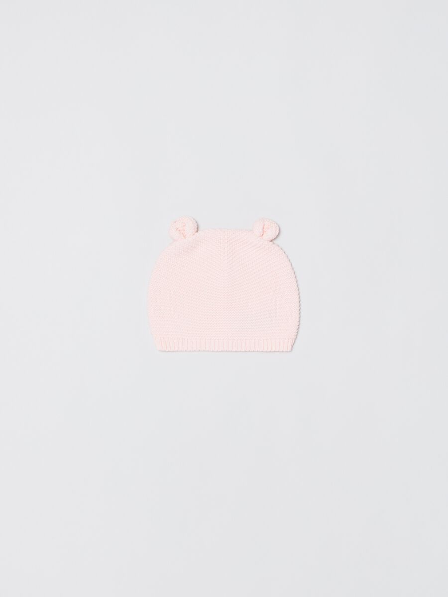 Berretto tricot con orecchie Neonato_0