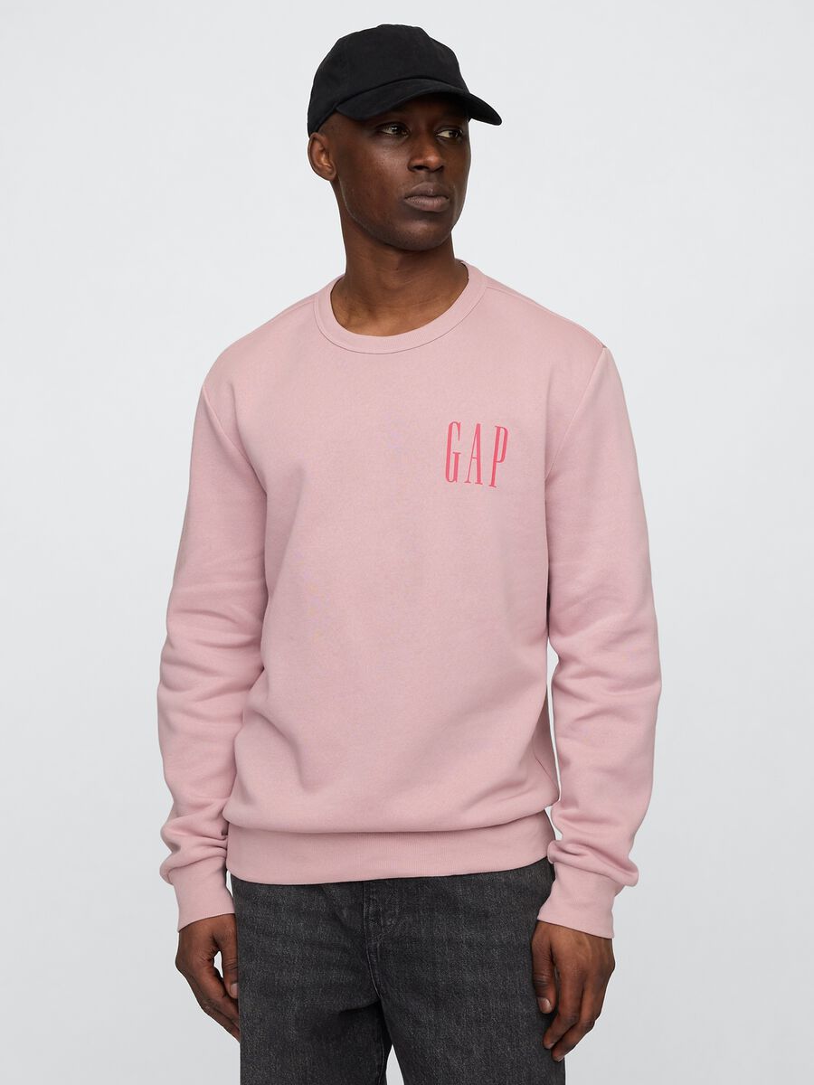 Felpa rosa con logo Gap Uomo_0