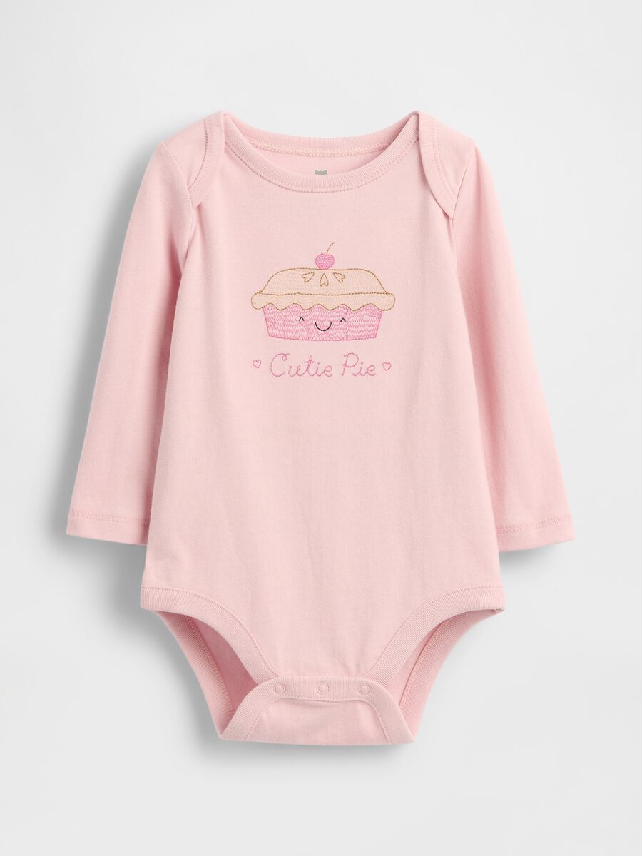 Body rosa in cotone Neonato_0