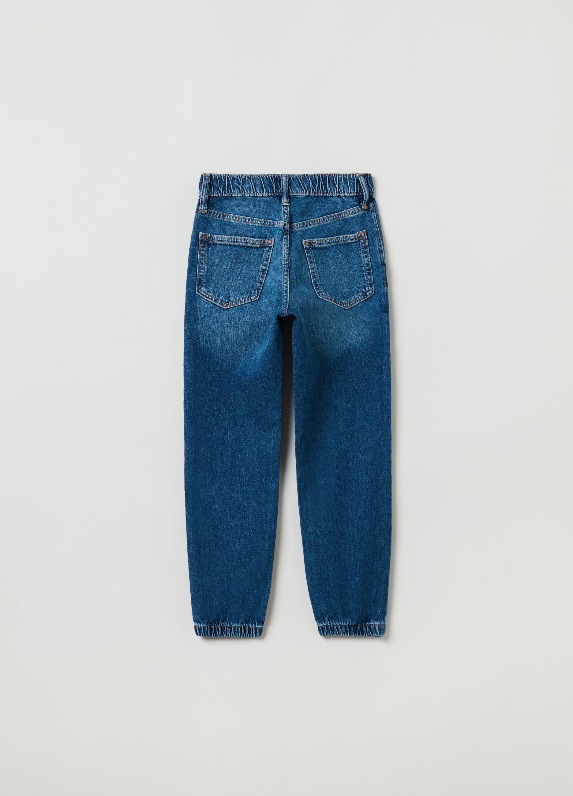 Stretch denim joggers_1