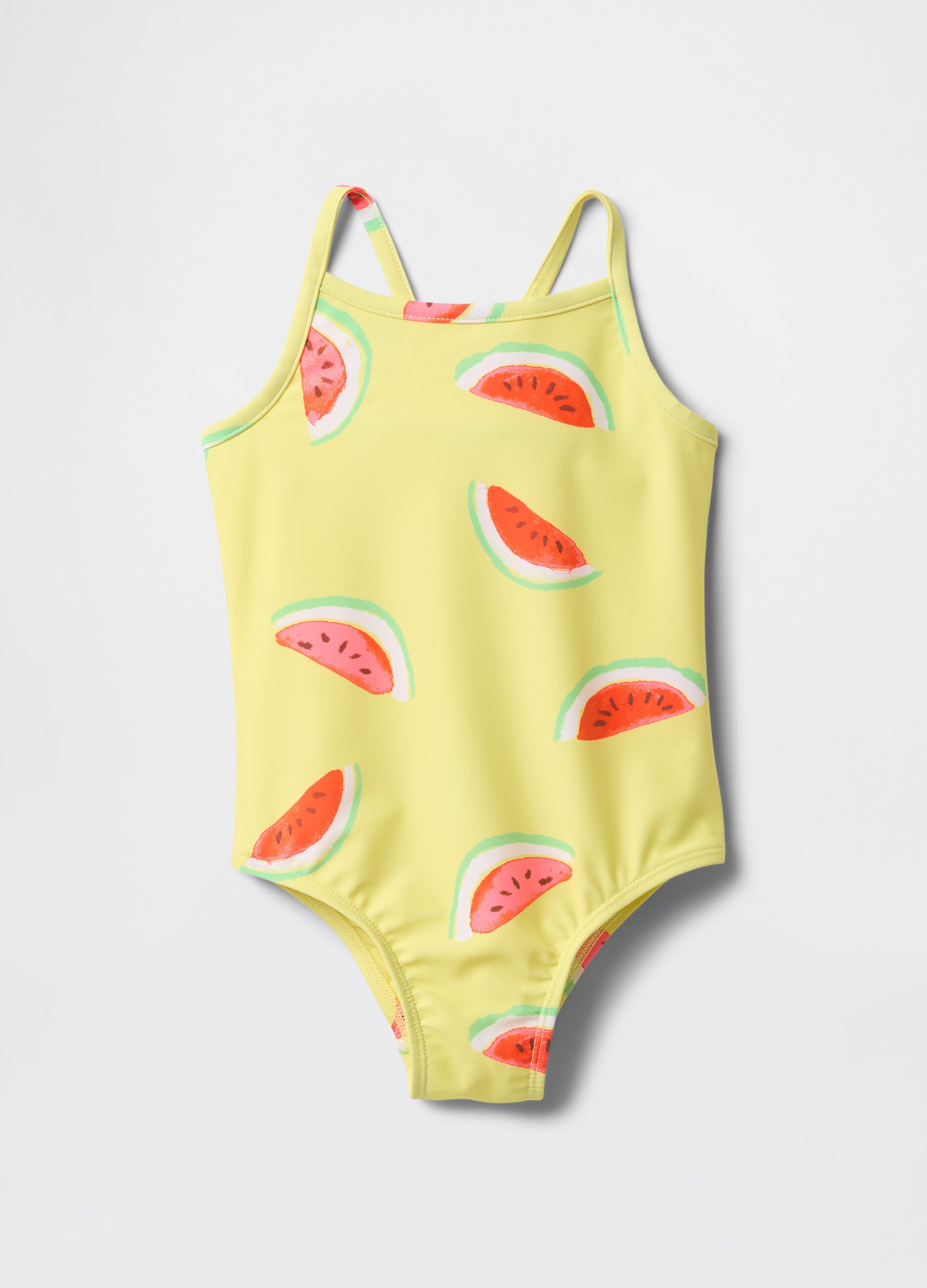 Costume intero giallo con stampa di angurie GAP Kids
