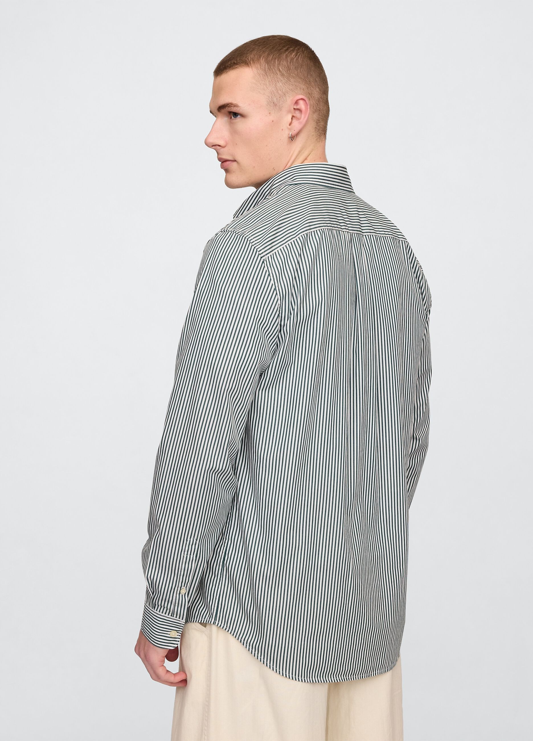 Camicia a righe verdi e bianche GAP_2