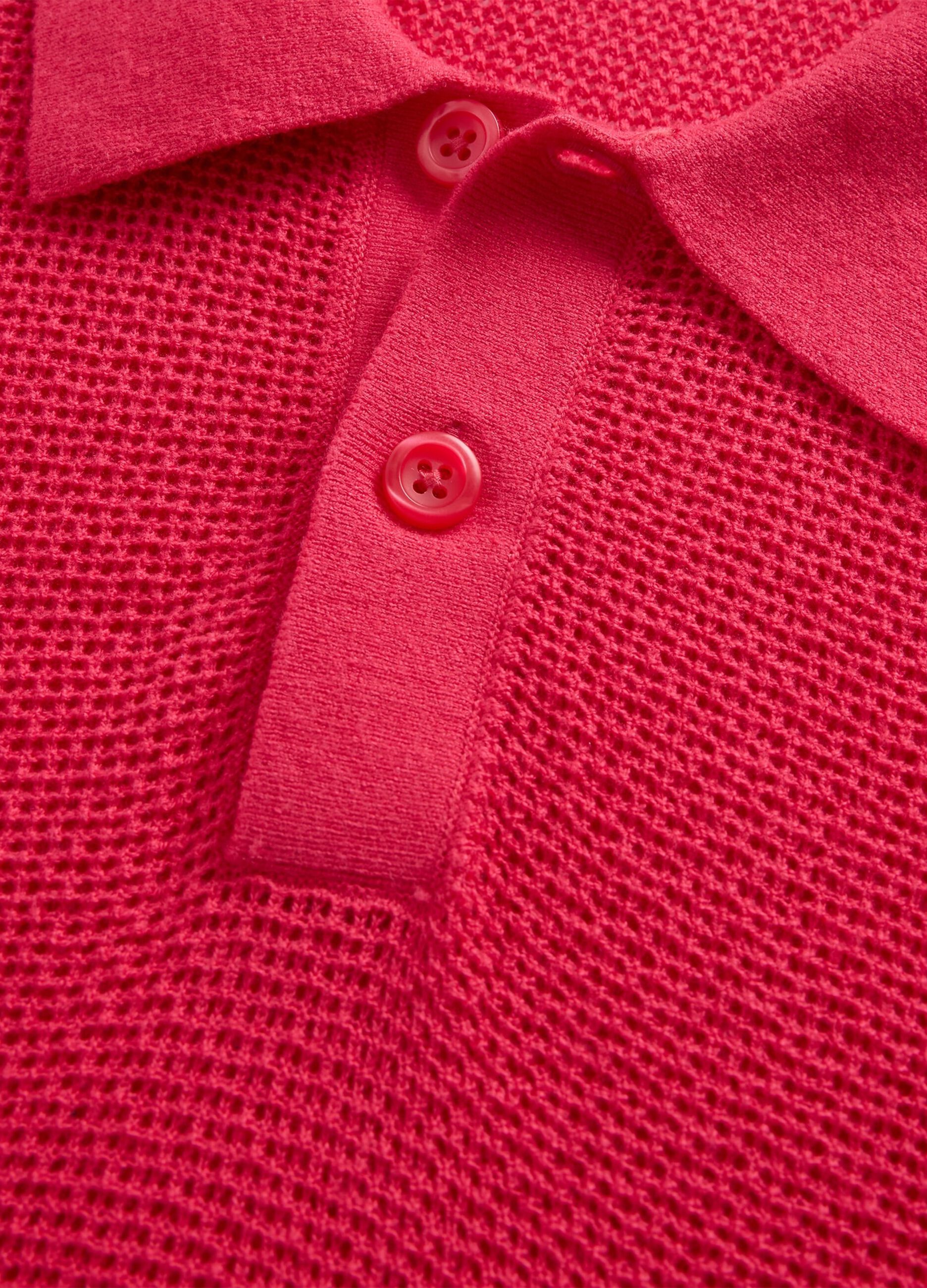 Polo a maniche corte in tessuto lavorato_4