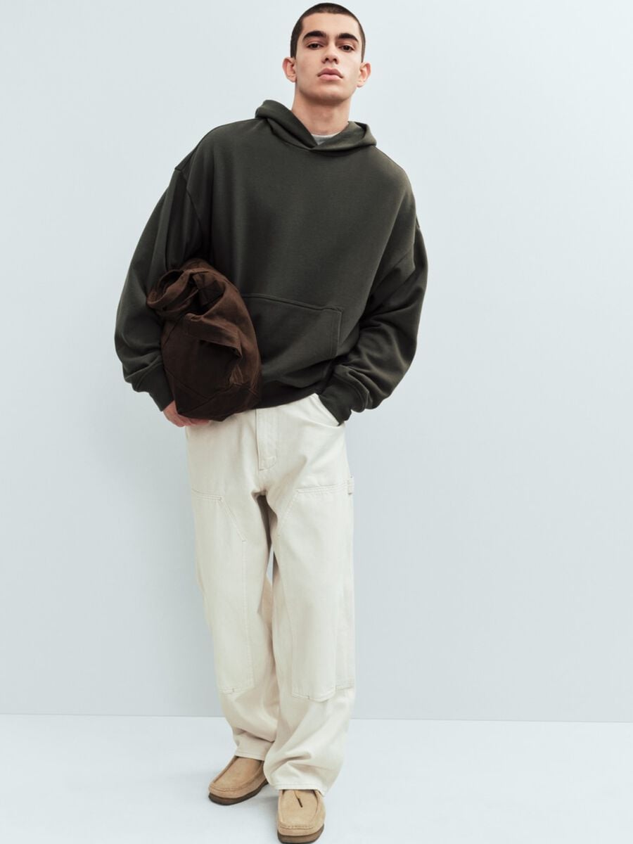 Pure cotton cargo trousers Man_4
