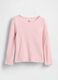 Long sleeve pink cotton top_0
