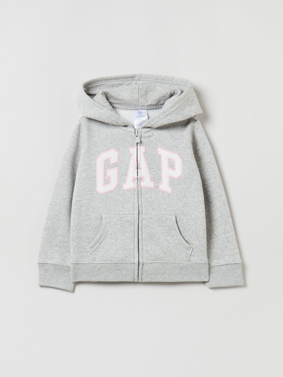 Full-zip con cappuccio e patch logo Bimba_0