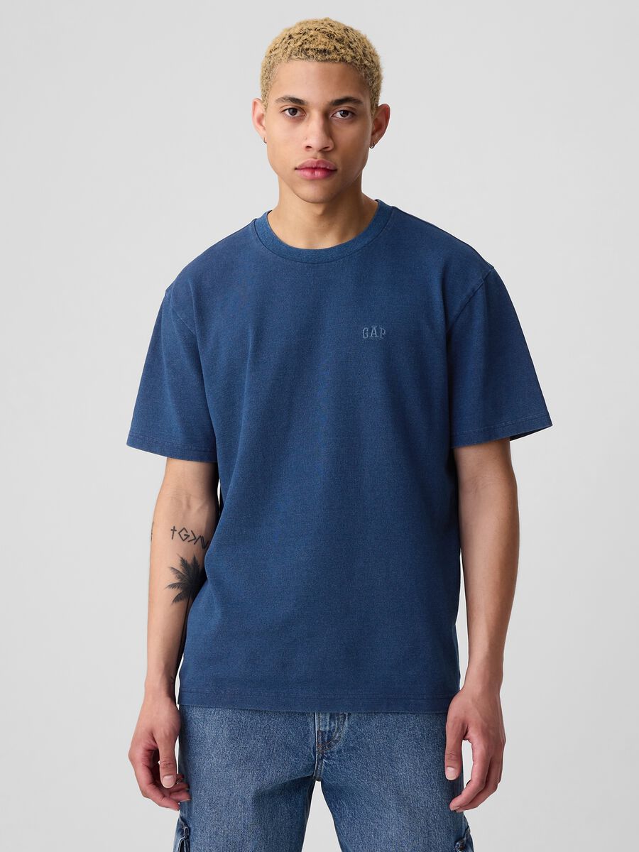 T-shirt relaxed fit ricamo mini logo Uomo_0