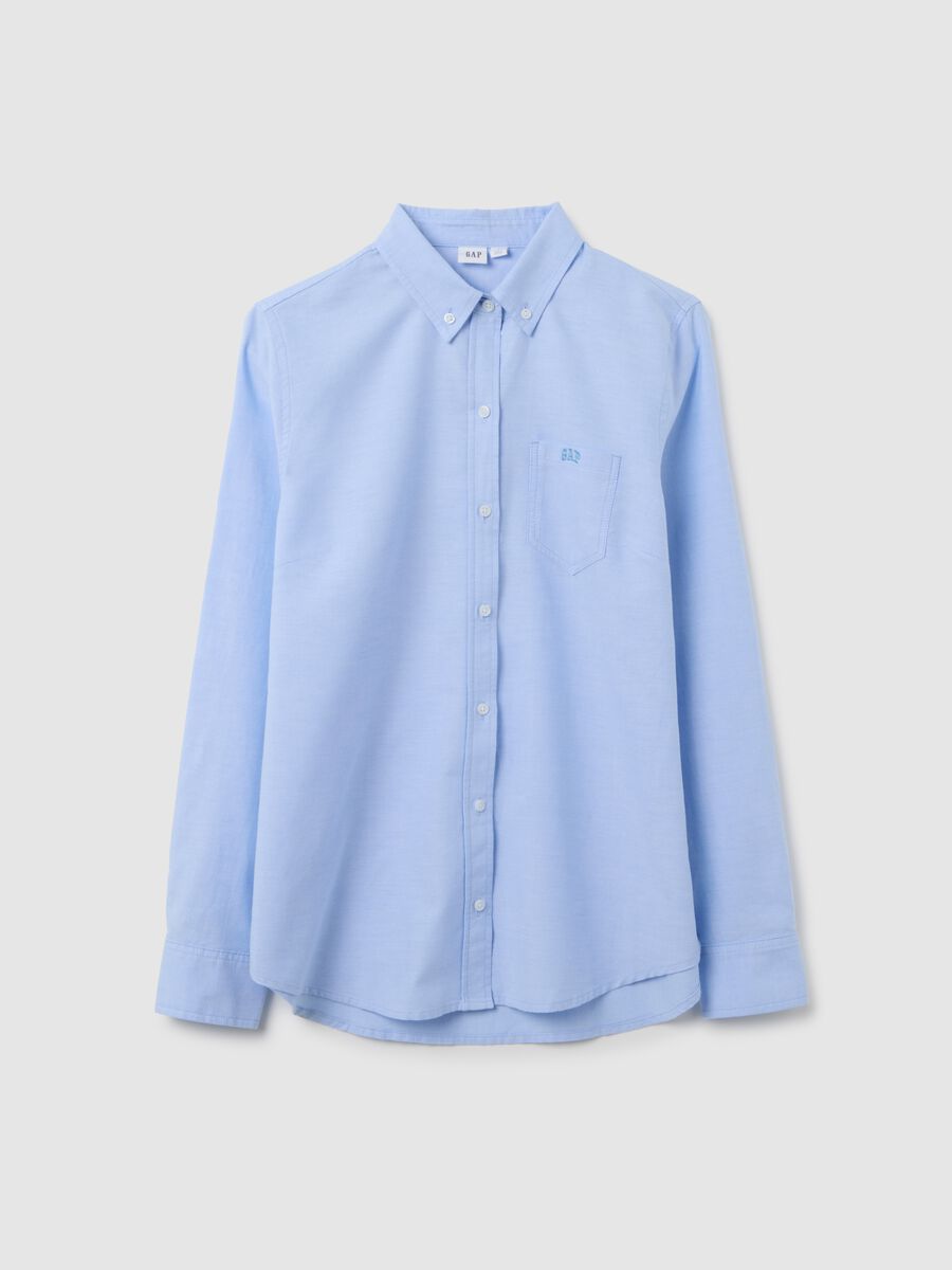 Blue Pure Cotton Shirt Woman_0