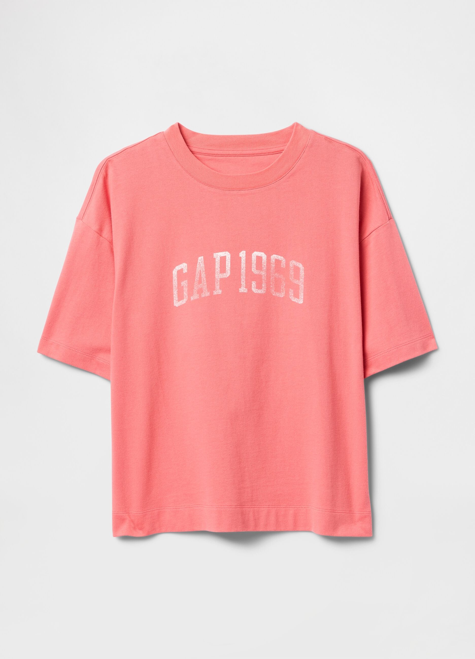 T-shirt rosa a maniche corte in cotone Gap_4