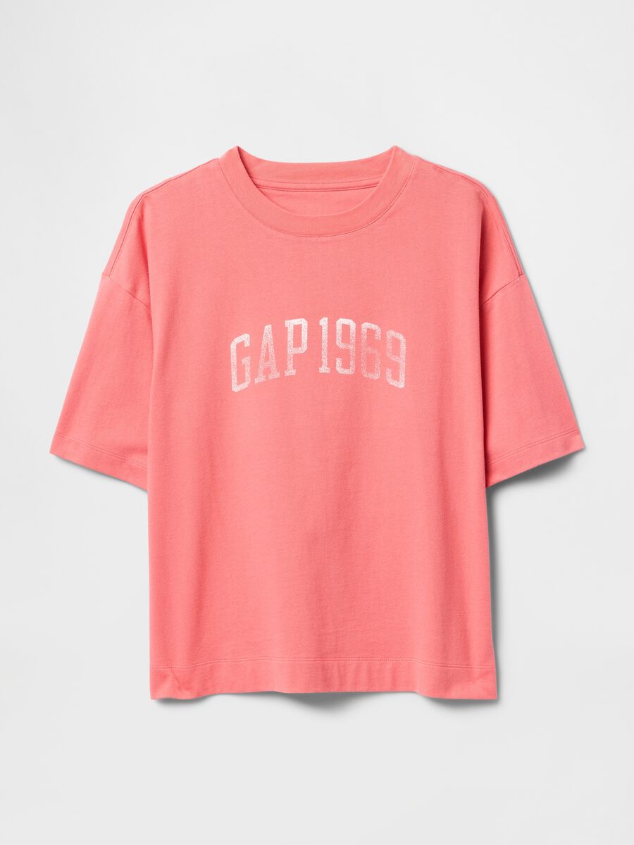 T-shirt rosa a maniche corte in cotone Gap Donna_4