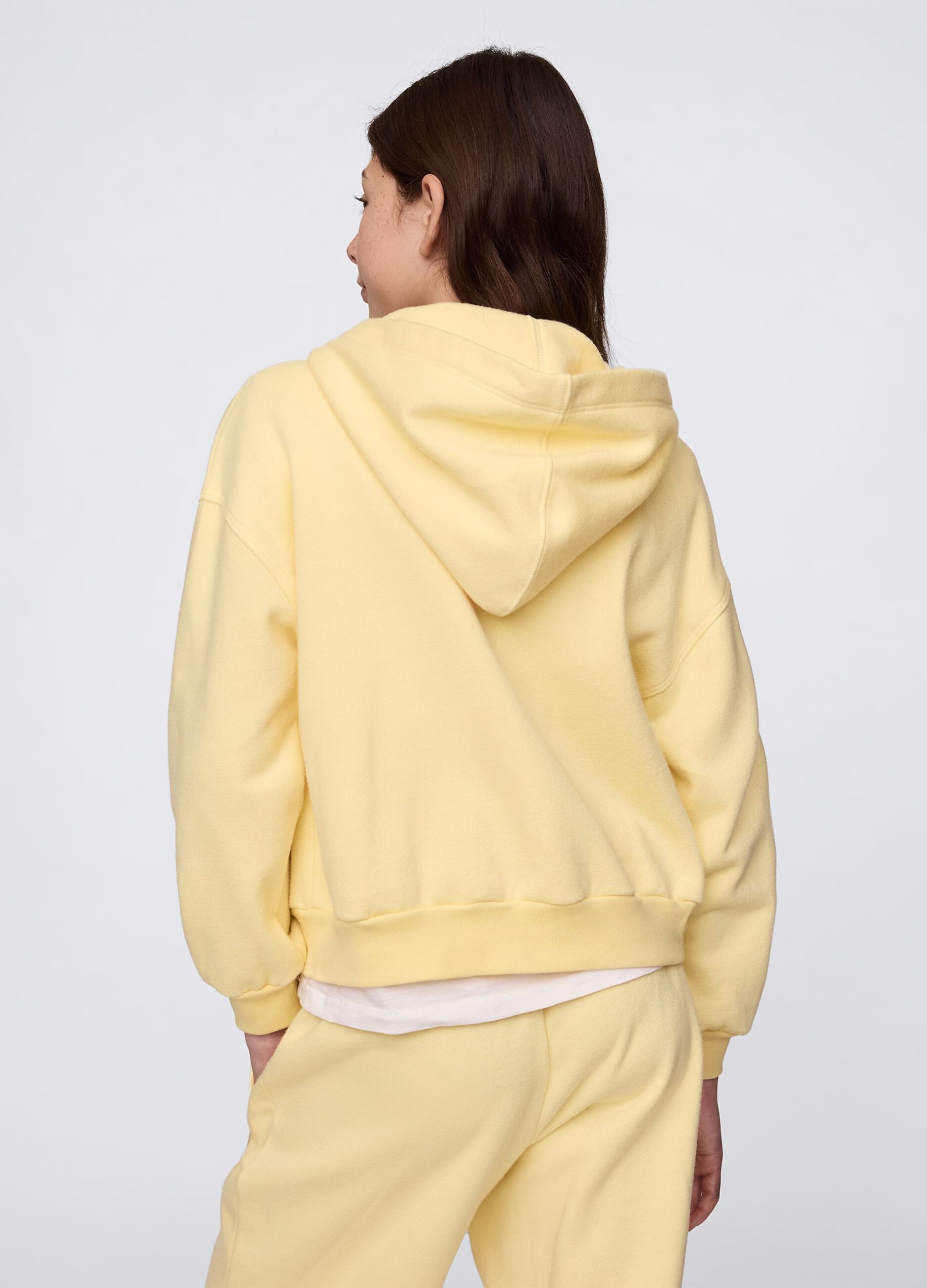 Felpa full zip gialla con logo_2
