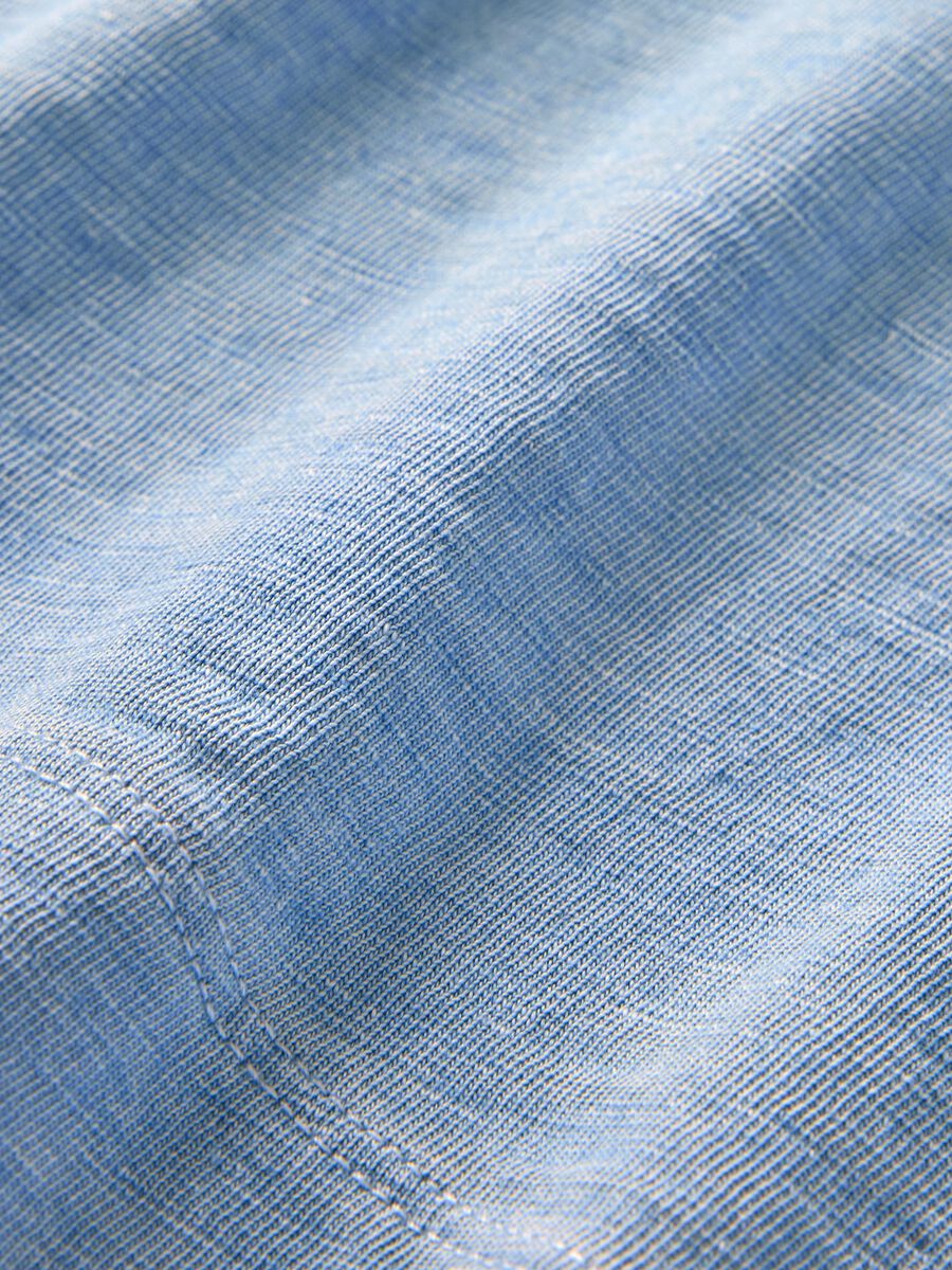 Light Blue Cropped Cotton T-shirt Woman_4