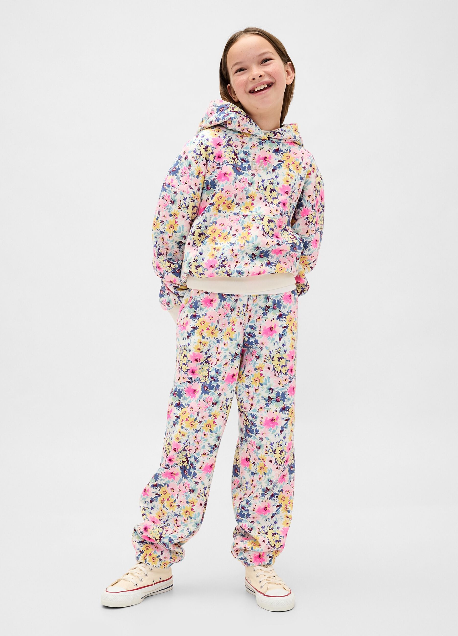 Multicolour cotton trousers for girls
