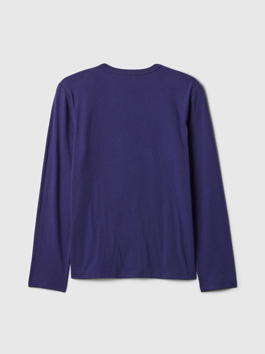 T-shirt maniche lunghe in cotone con stampa Bambino_1