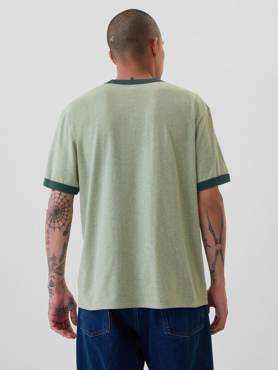 T-shirt in cotone con stampa logo Uomo_2