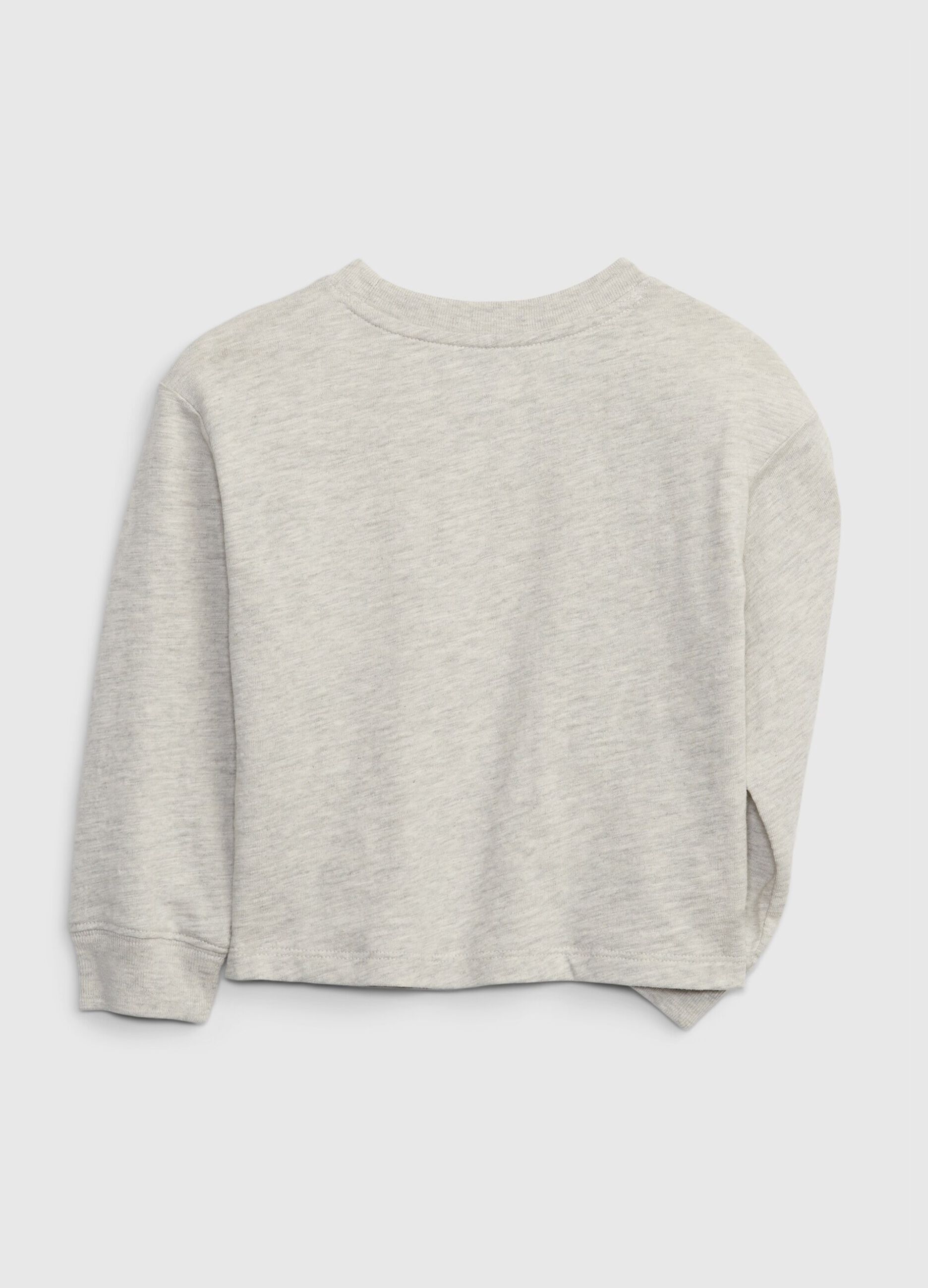 Cotton sweatshirt with foil print_1