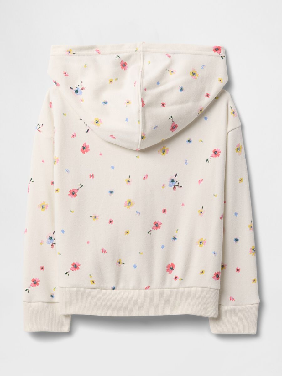 Felpa con cappuccio floreale Bimba_1
