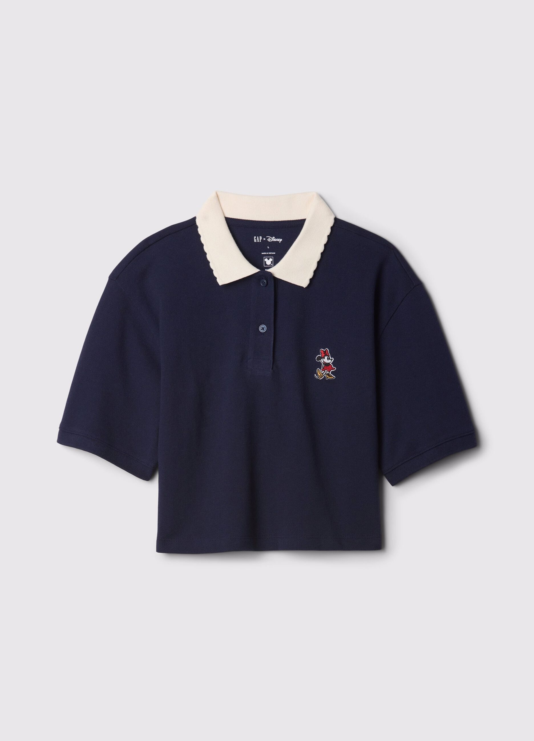 GAP x DISNEY Polo cropped fit con ricamo Minnie_2