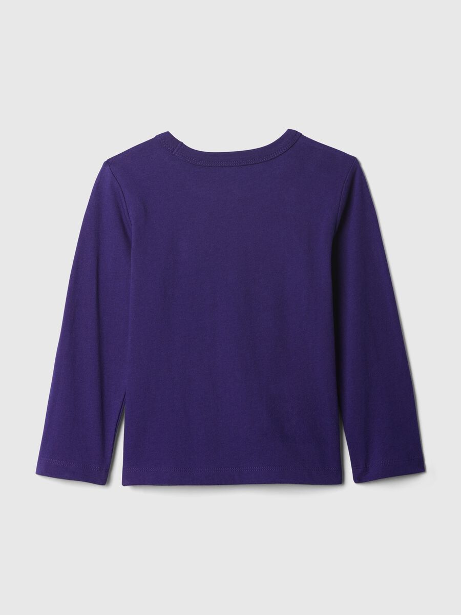 T-shirt a maniche lunghe in cotone con stampa Bimbo_1