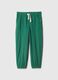 Fleece joggers with drawstring and elasticated edging_0