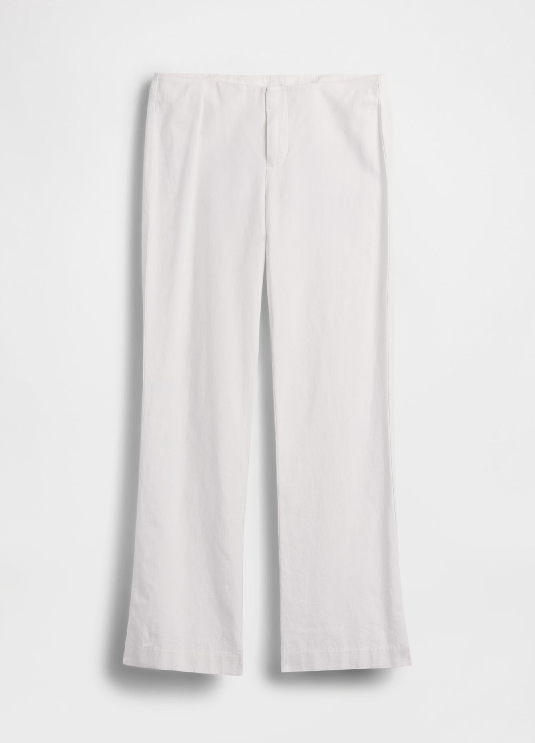 Pantaloni wide leg in misto lino