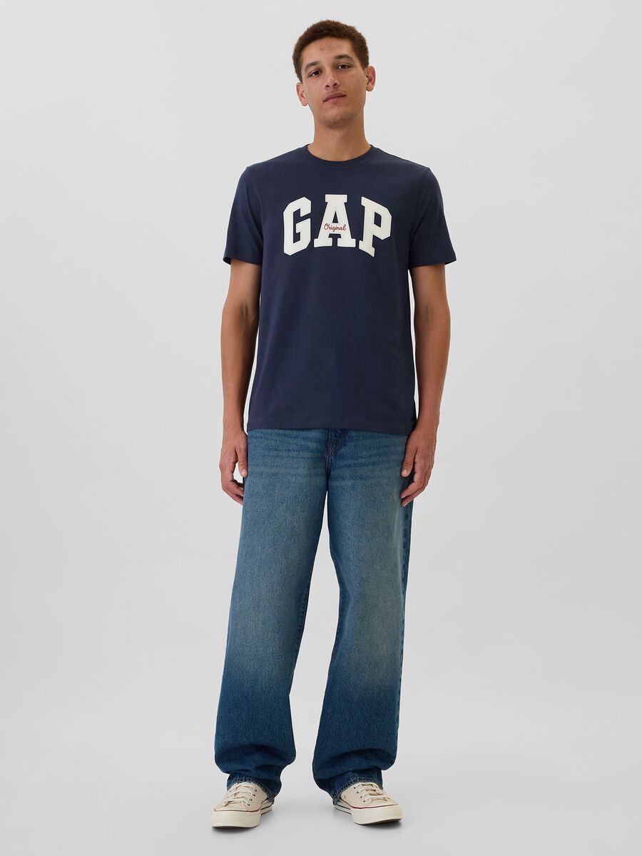 T-shirt blu con logo GAP Man_1