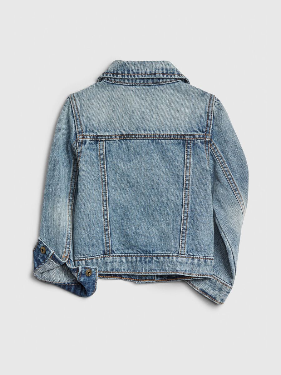 Faded-effect denim jacket Toddler Girl_1