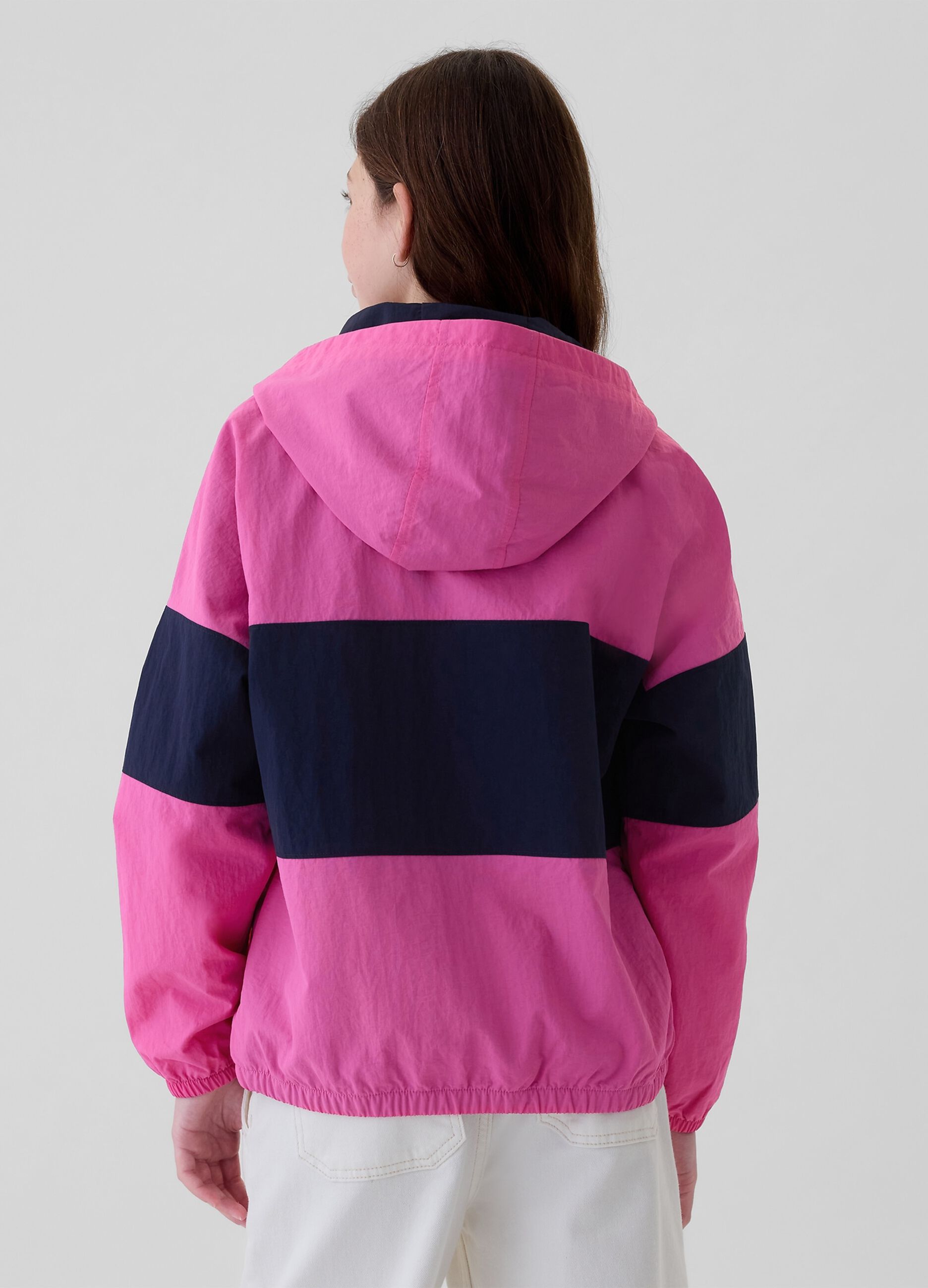 Giacca corta in nylon half-zip_2