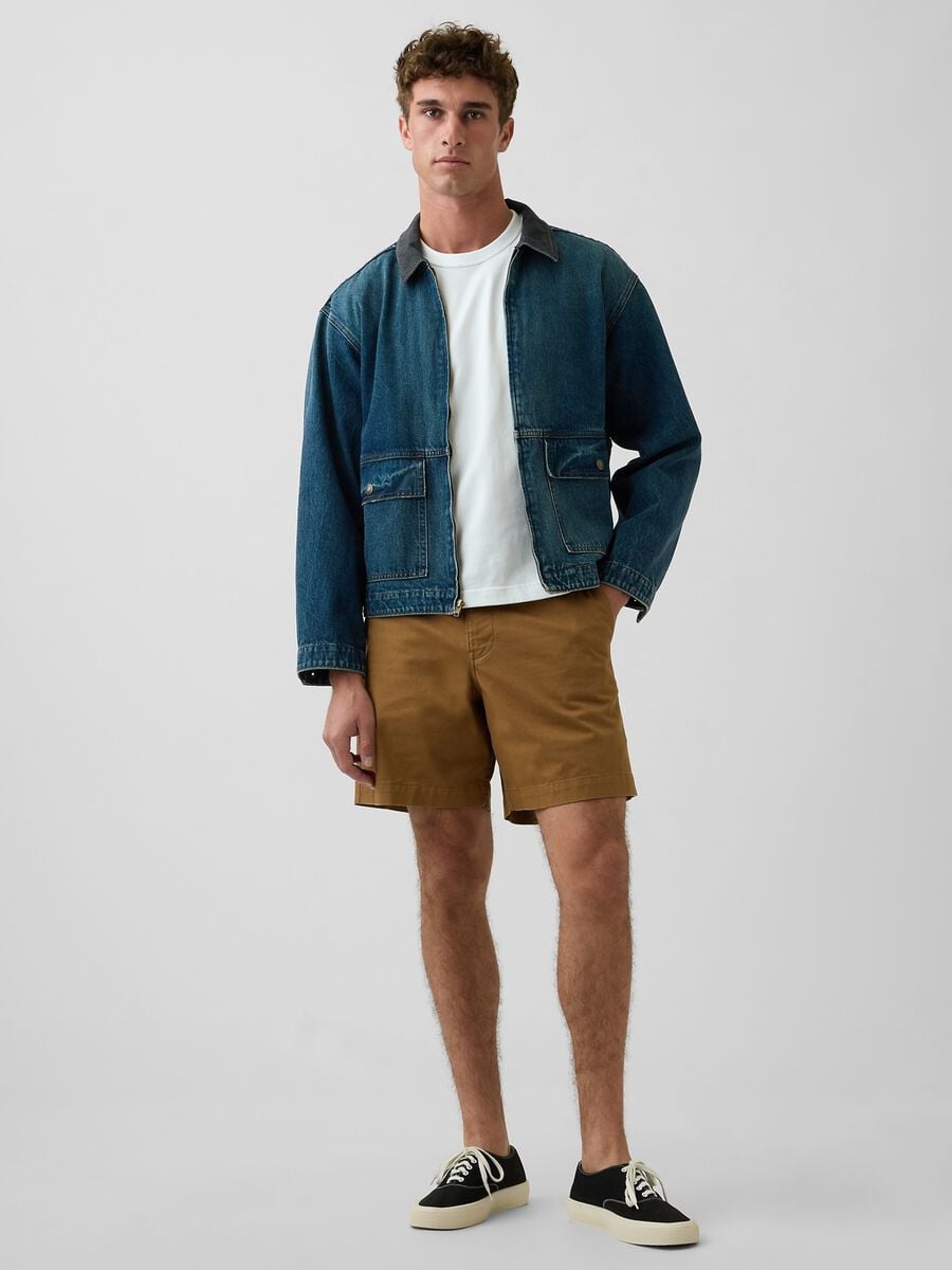 Stretch cotton shorts Man_0