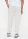 Pantaloni jogger beige in misto cotone e poliestere_2