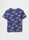 Blue T-shirt with shark print_1