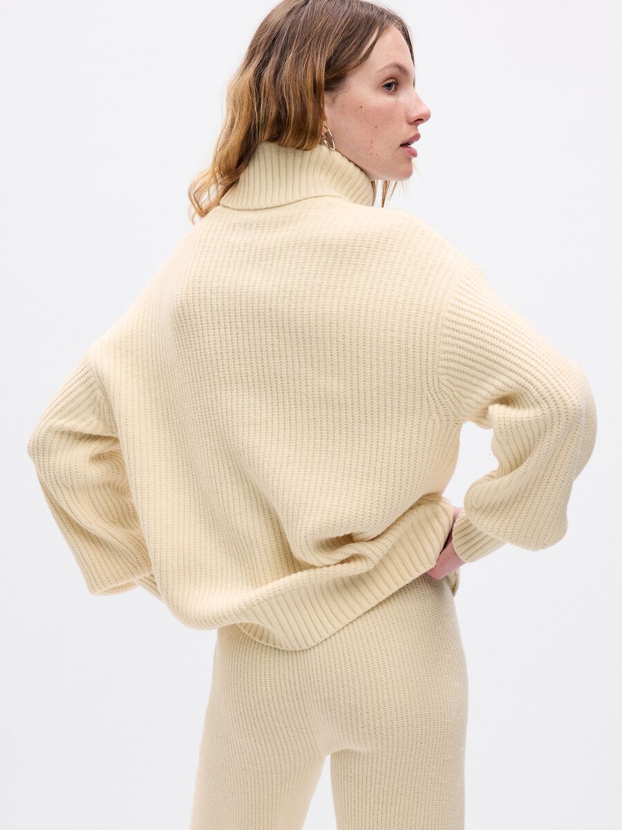 Ribbed oversized turtleneck jumper Woman_1