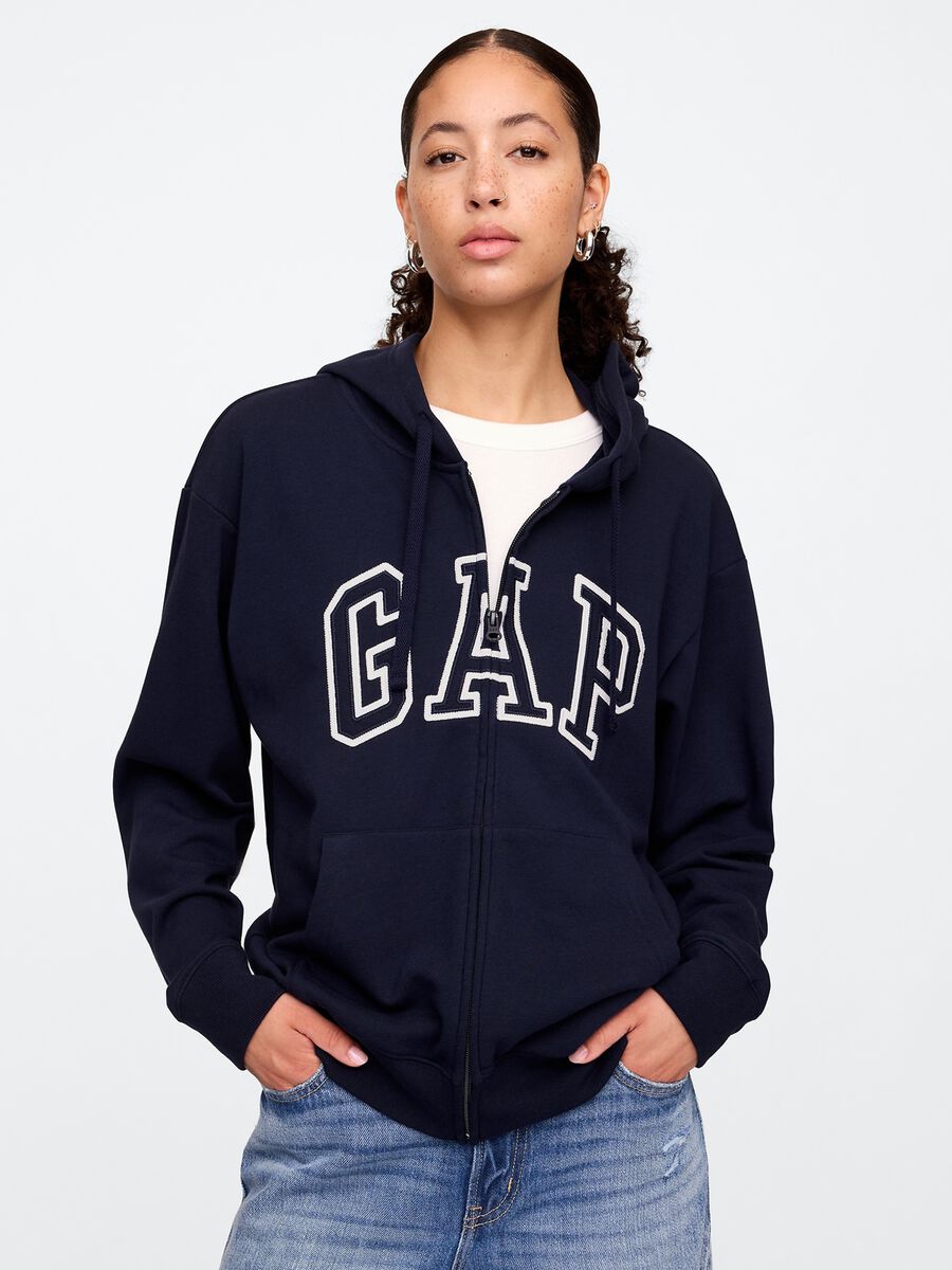 Felpa con cappuccio blu GAP Donna_0