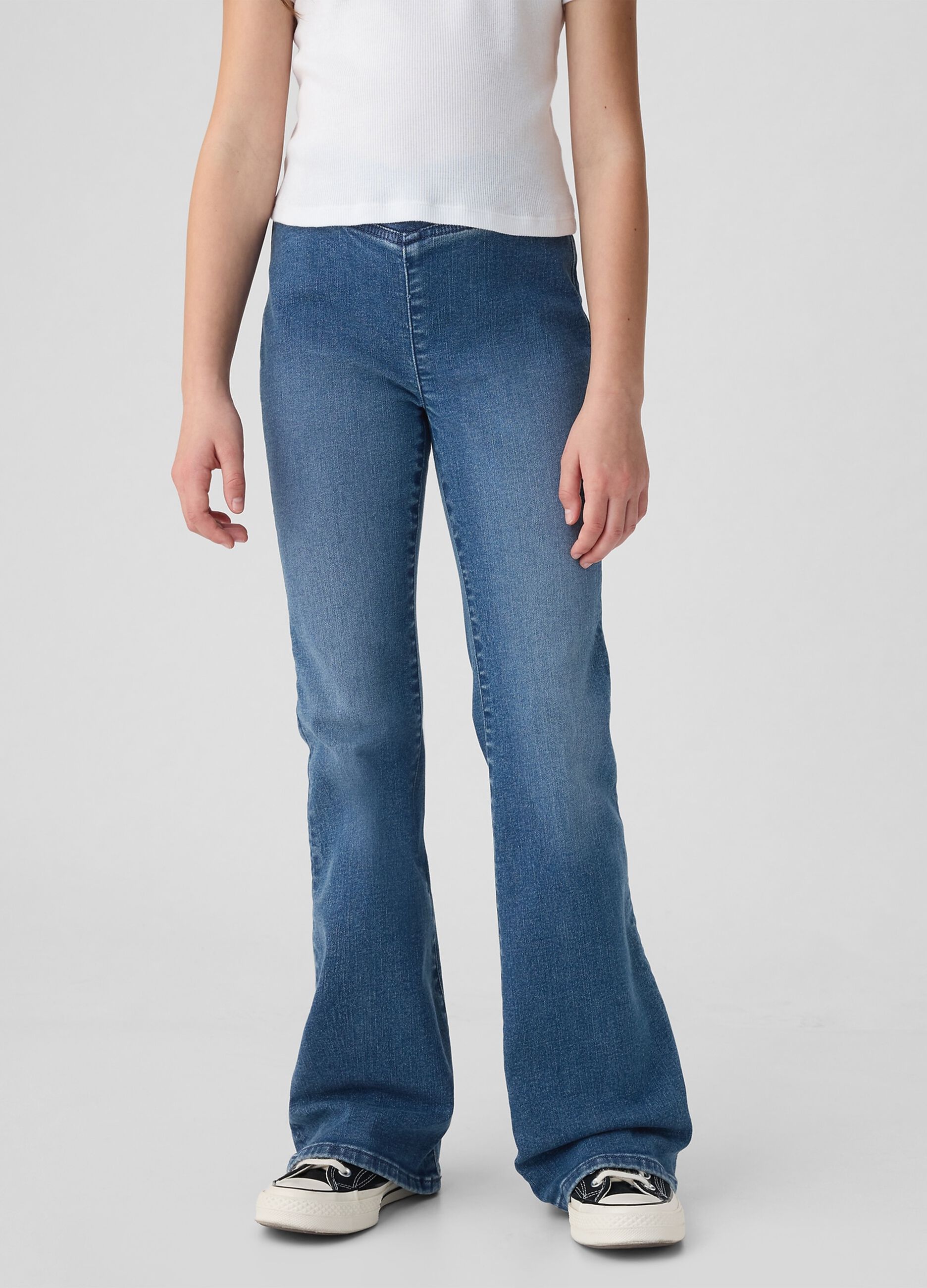 Pantaloni denim elasticizzati per bambina_1