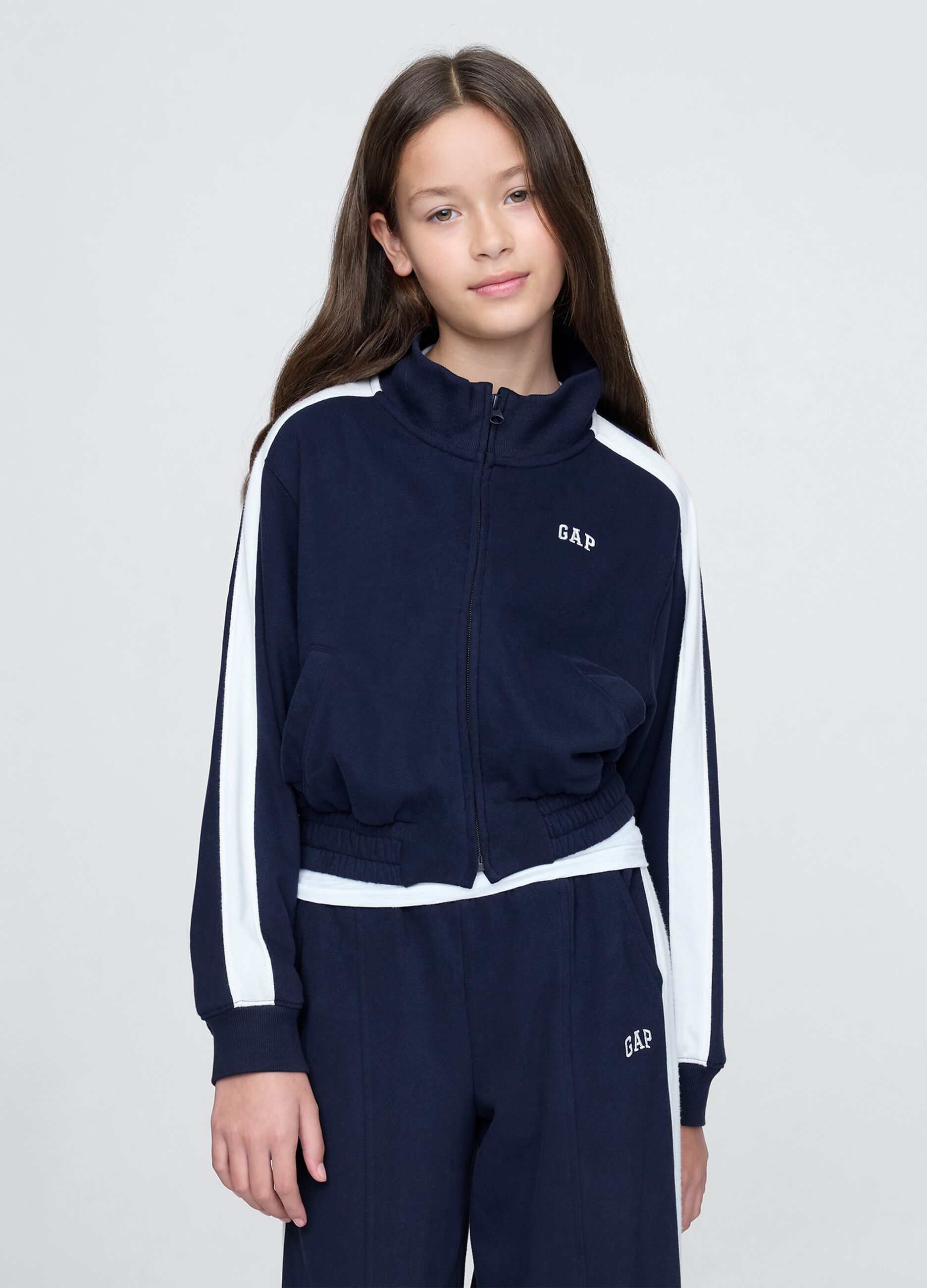 Felpa blu con zip frontale per ragazze GAP Kids