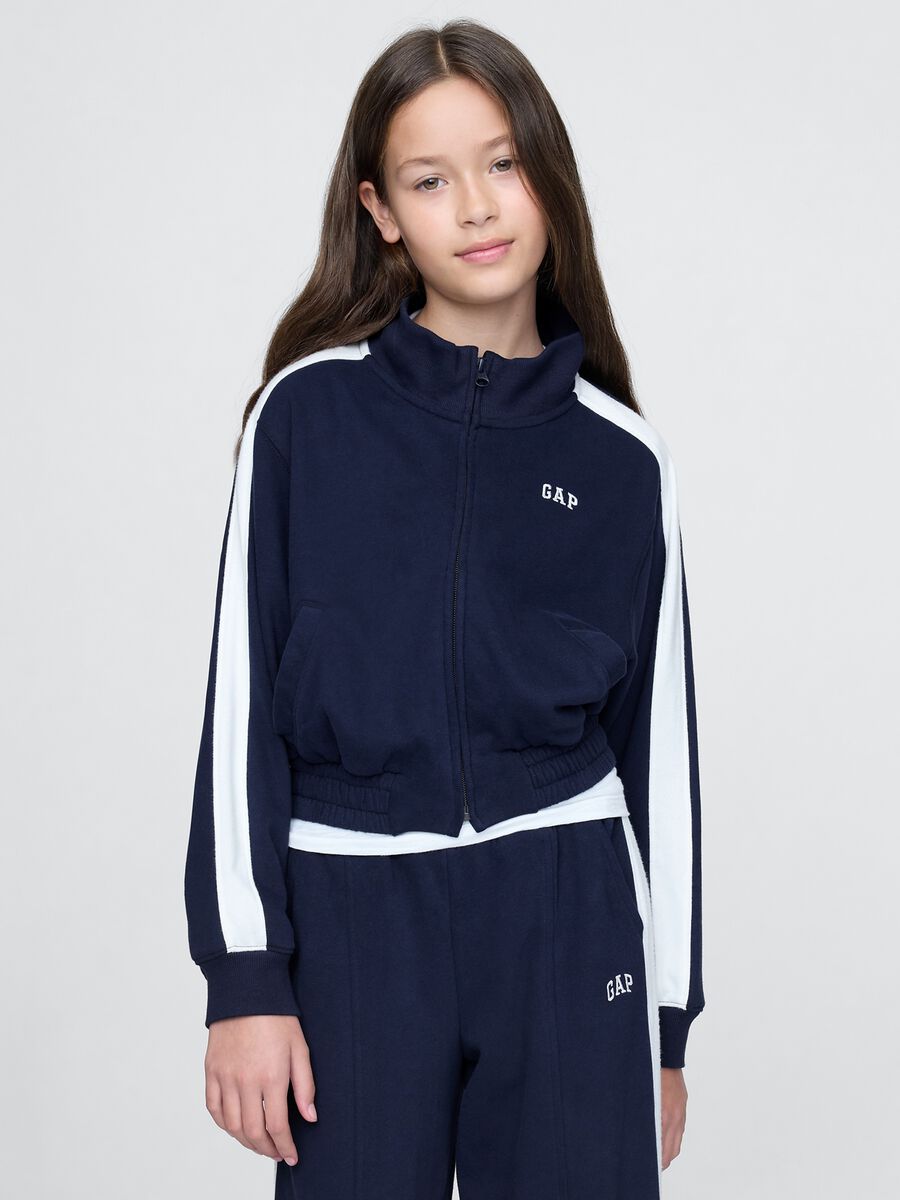 Felpa blu con zip frontale per ragazze GAP Kids Bambina_0