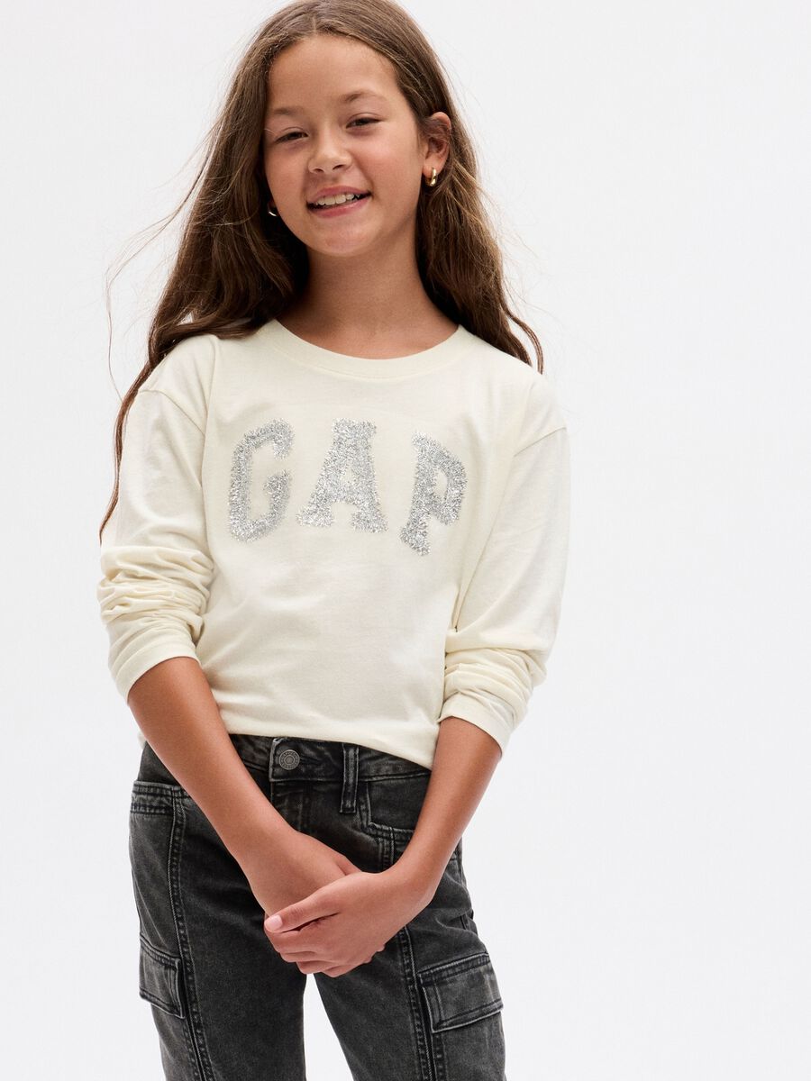 Long-sleeved T-shirt in organic cotton Girl_0
