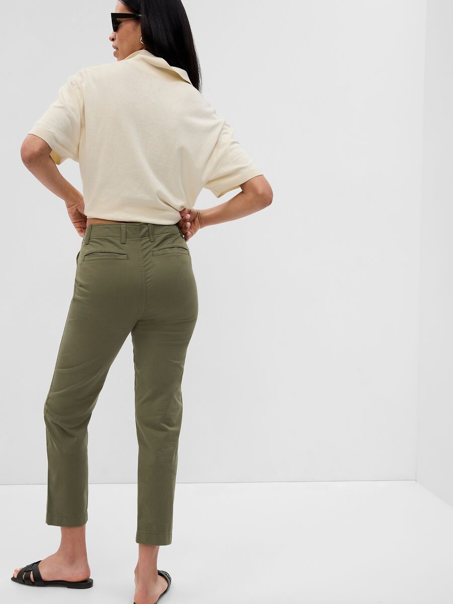 Slim-fit mid-rise chino trousers Woman_1