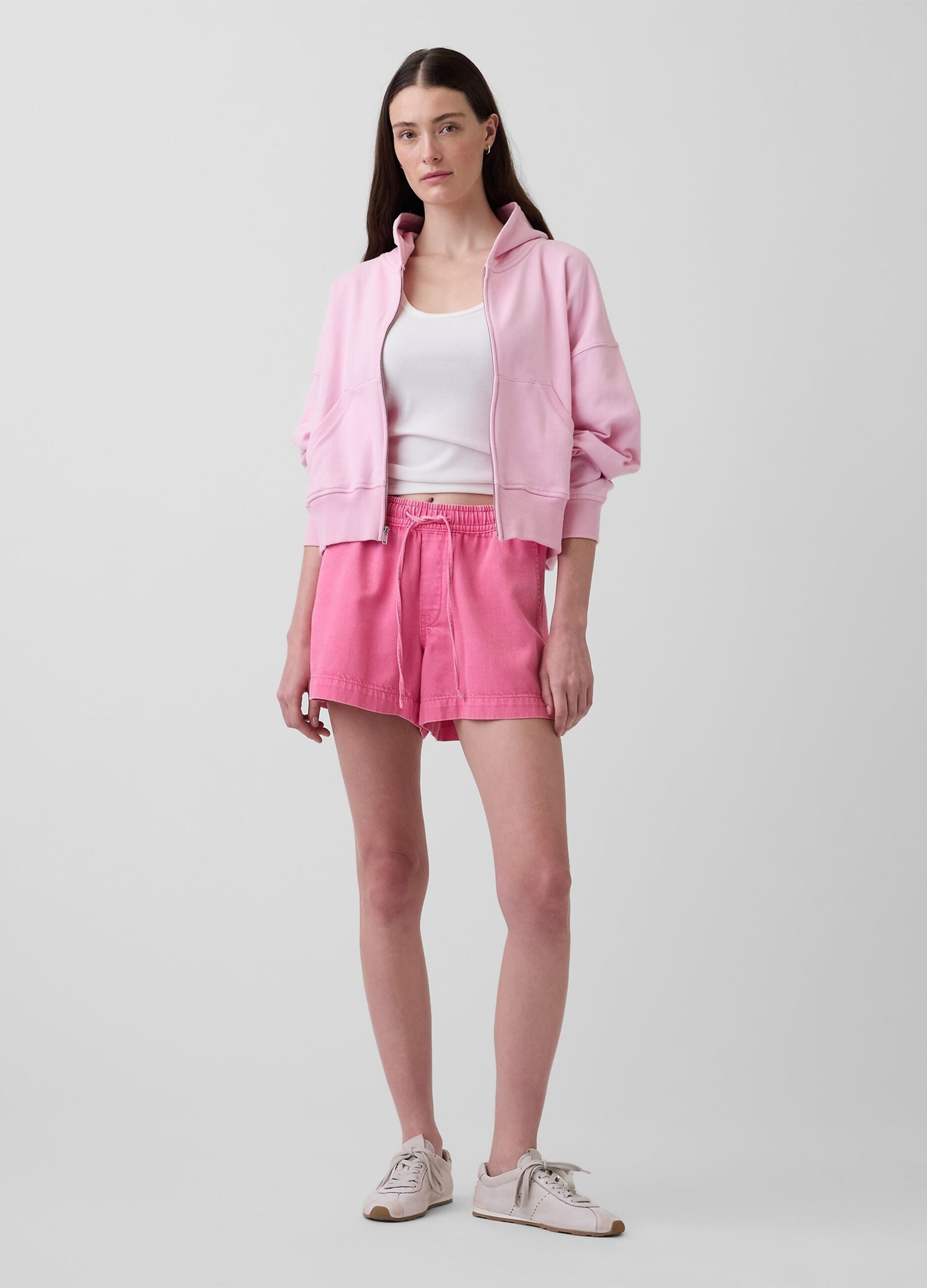 Shorts in misto cotone e lyocell
